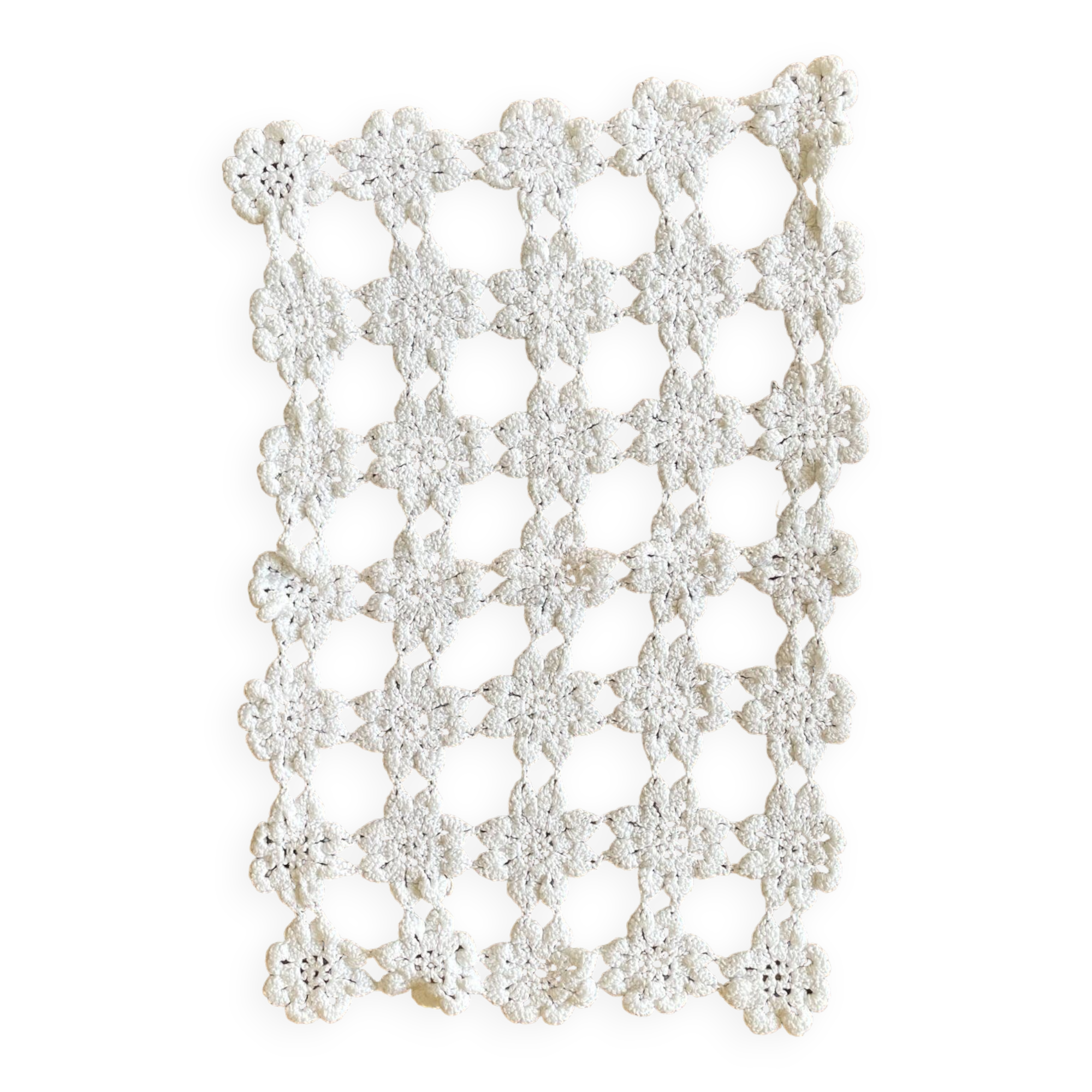 1 crochet doily, rectangular, old vintage