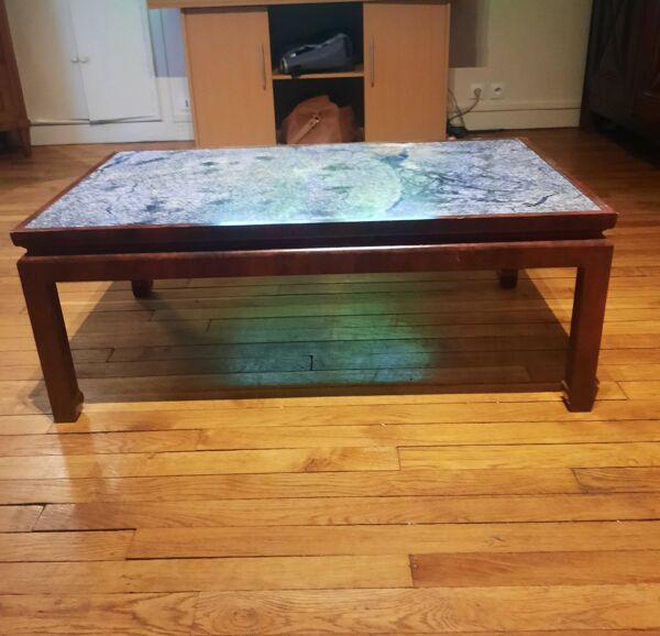 Table basse en granit bleu, 1970-1980