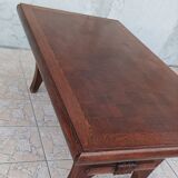 Brutalist art deco style oak table