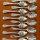Christofle Perles, 72-piece cutlery set in silver-plated metal, excellent condition.