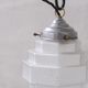 Stepped Opaque Glass Mid-Century Pendant Light