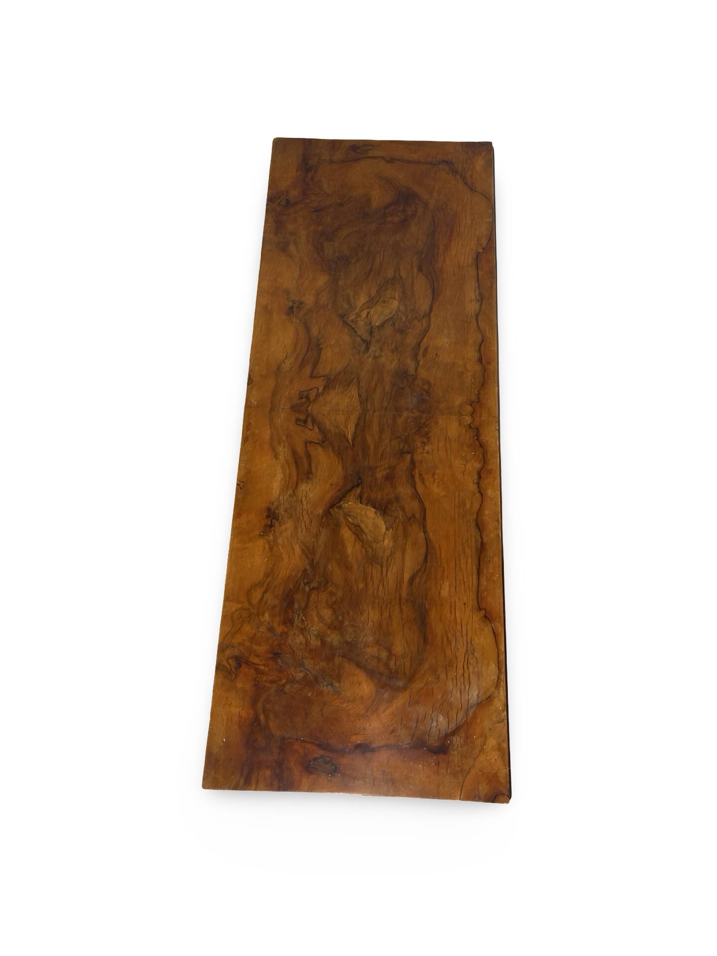 Italian burl walnut art deco console table, 1930s.