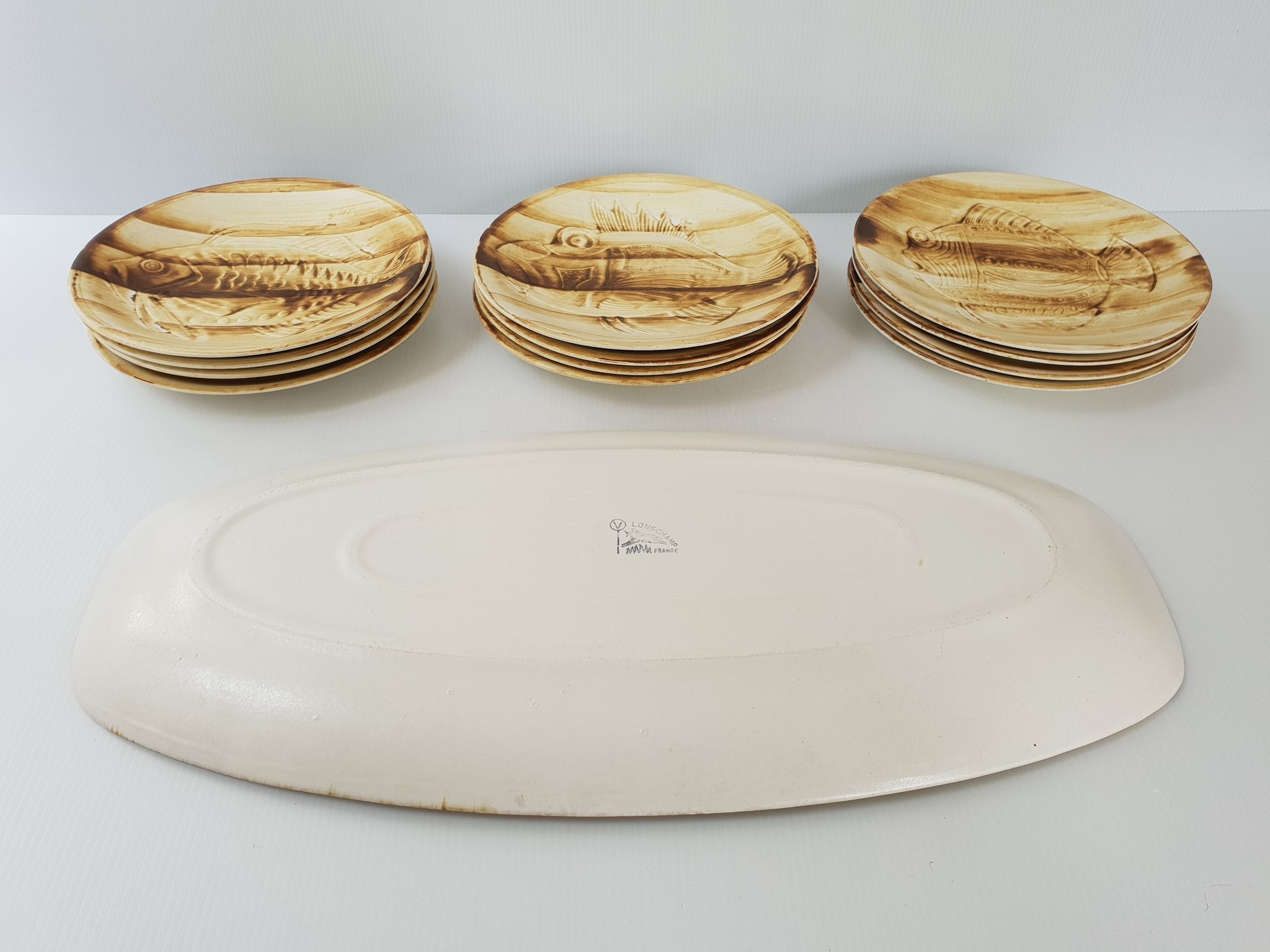 13-piece vintage fish service 1970