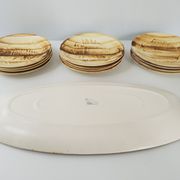 13-piece vintage fish service 1970