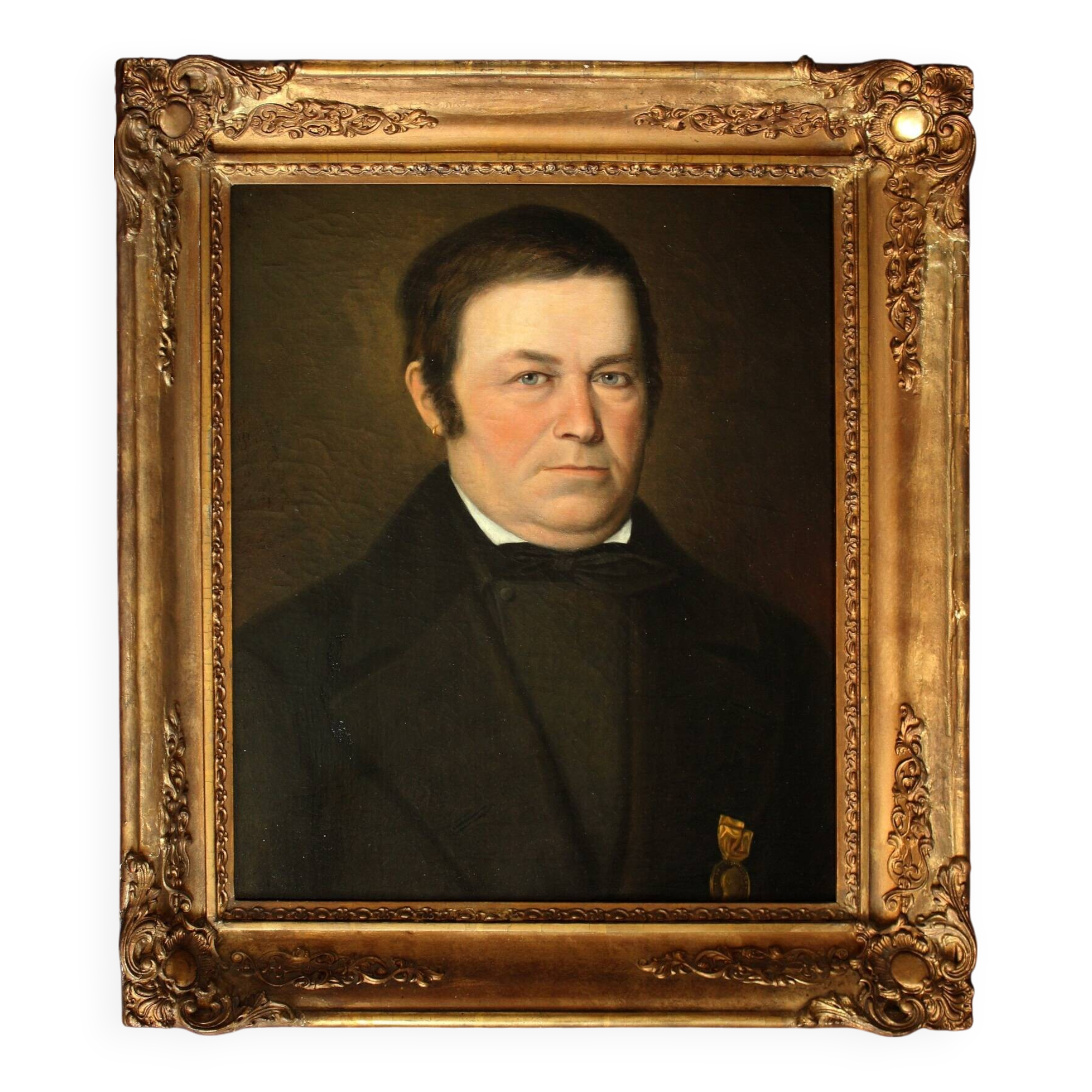 Portrait of an Elegant Gentleman -19th Century Oil Painting