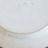 Plat ancien type terre de fer 19e siècle