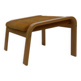 Vintage ikea poang tan leather cantilever footstool ottoman design