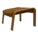 Vintage ikea poang tan leather cantilever footstool ottoman design