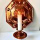 Scandinavian Antique Wall Candle Holder Sconce in Copper