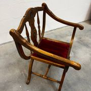 Dagobert armchair with red upholstery