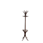 Porte-manteau 6 patères en hêtre cintré foncé