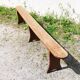 Banc de ferme authentique vintage en bois verni