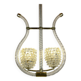 Lustre Lyre Murano by Ercole Barovier for Barovier and Toso, 1940s.