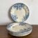 6 assiettes plates en terre de fer Gien "fleur d'automne"
