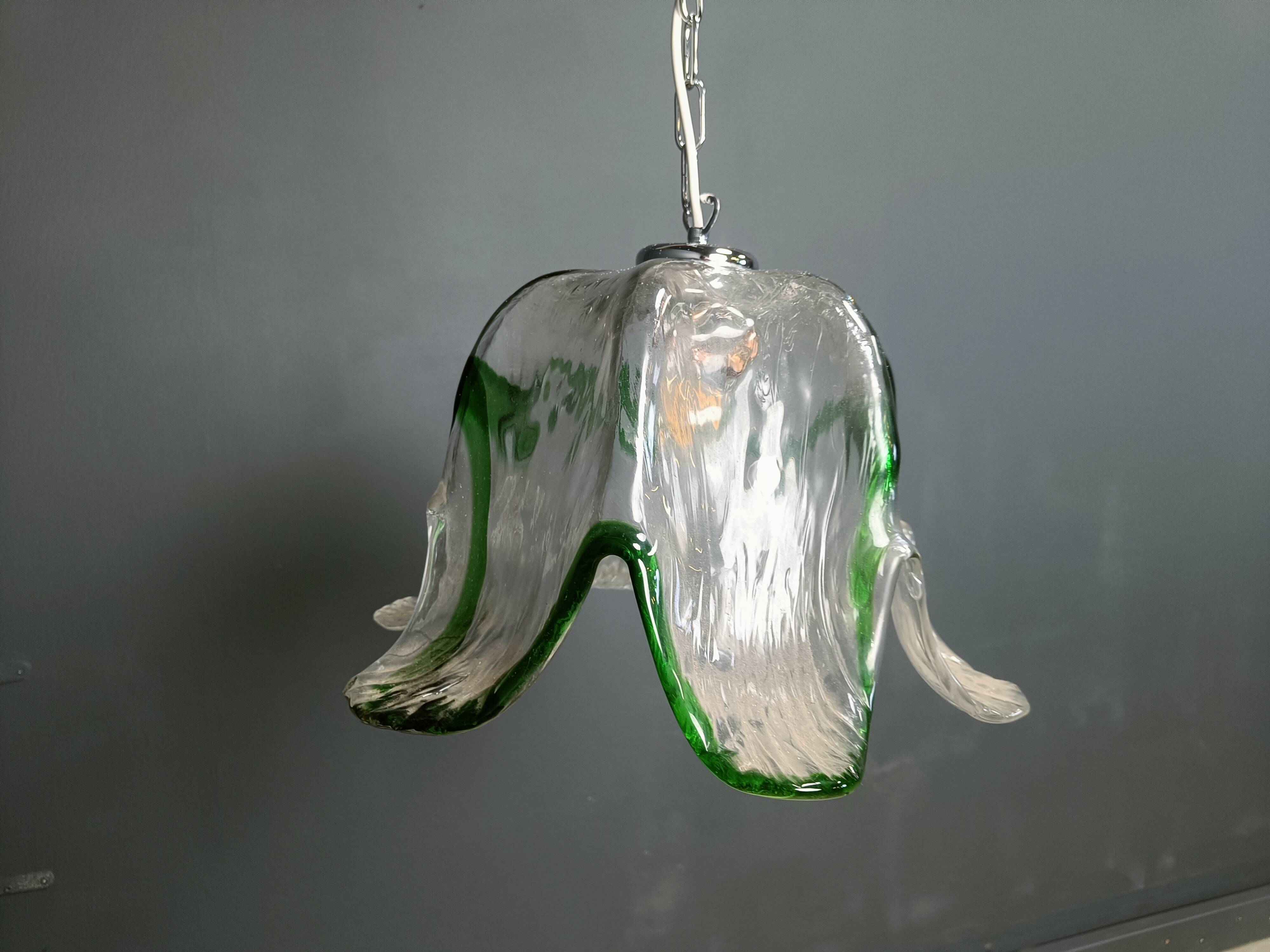 Suspension en verre de Murano, pour Mazzega, années 1960