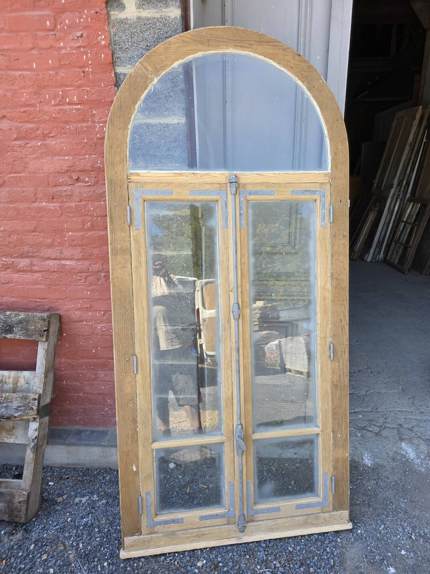 Old window in solid oak