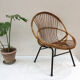 Rattan shell armchair