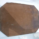 Miroir octogonal à poser, biseauté art déco 42x30