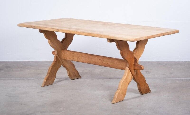 Vintage Oak Dining Table by Henning Kjærnulf, Denmark, 1960s