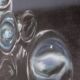 Oil painting on canvas title “pandora” marble series year 2022