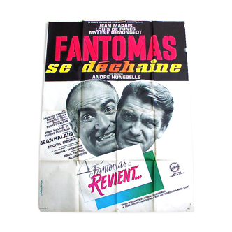 Poster cinema 1965 fantomas is unleashed louis from funès jean marais