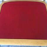 Chaise Cesca modèle B32 par Marcel Breuer, bois et velours rouge - 1970