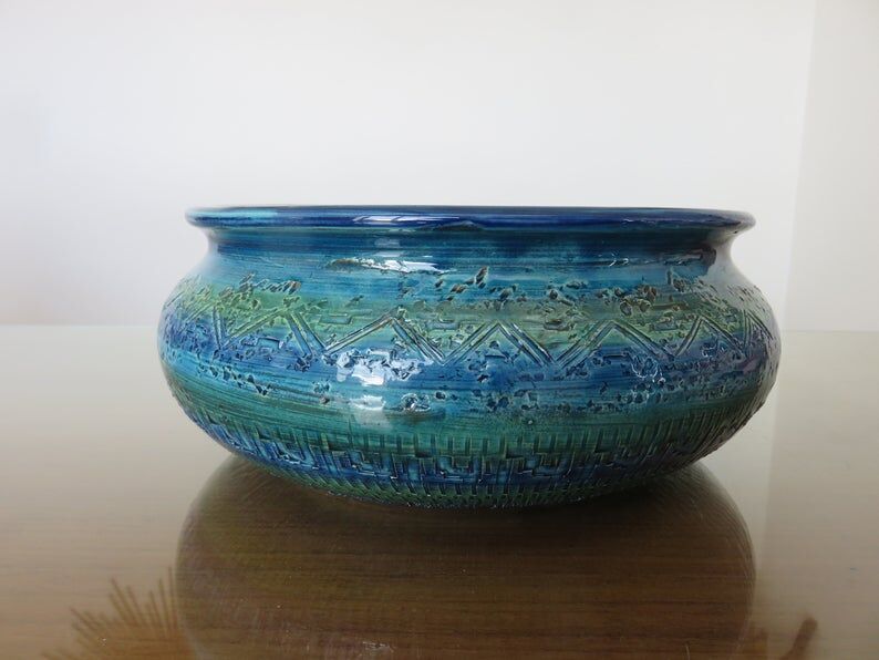 Aldo londi washer for bitossi ceramic " rimini blue " 60s