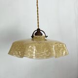 Clichy yellow opaline pendant light