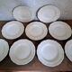 Set of 9 Sarguemines ivory soup plates
