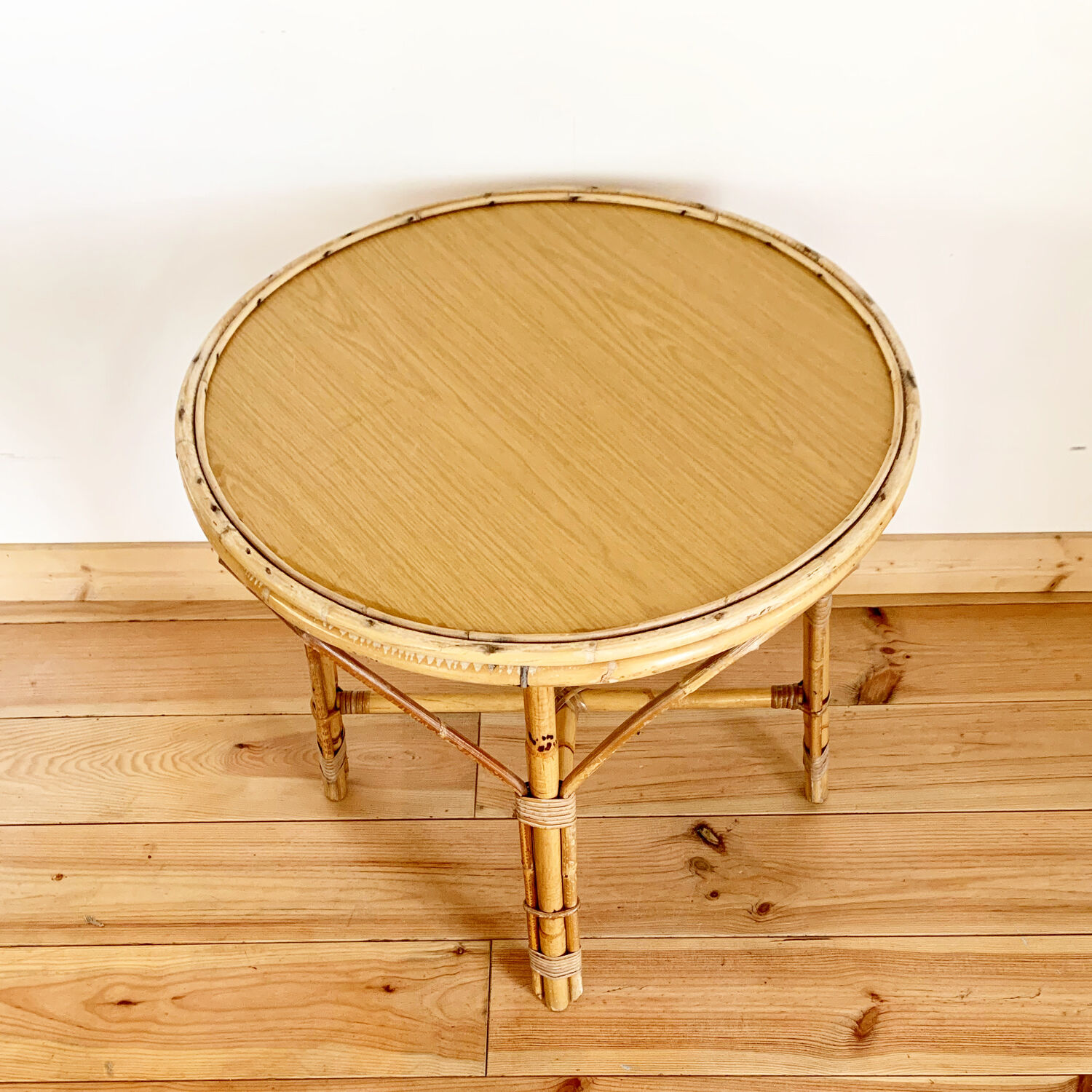 Vintage rattan coffee table