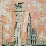 Venice in pink - oil dated 1958