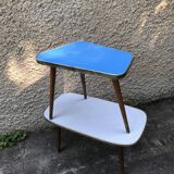 Lot of two vintage coffee tables feet compass