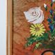 Painting / oil on cardboard framed vintage 50s