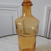 Carafe en verre ambré années 70