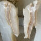 Pair of vintage onyx horse head bookends