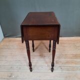 Side table with flap
