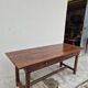 19th century solid walnut Burgundy farmhouse table with two drawers - 1m82