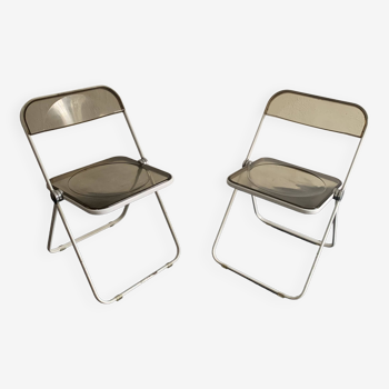 2 chaises Plia par Giancarlo Piretti pour Castelli vintage 1960