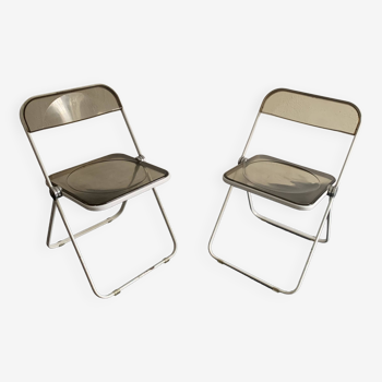 2 Plia chairs by Giancarlo Piretti for Castelli vintage 1960