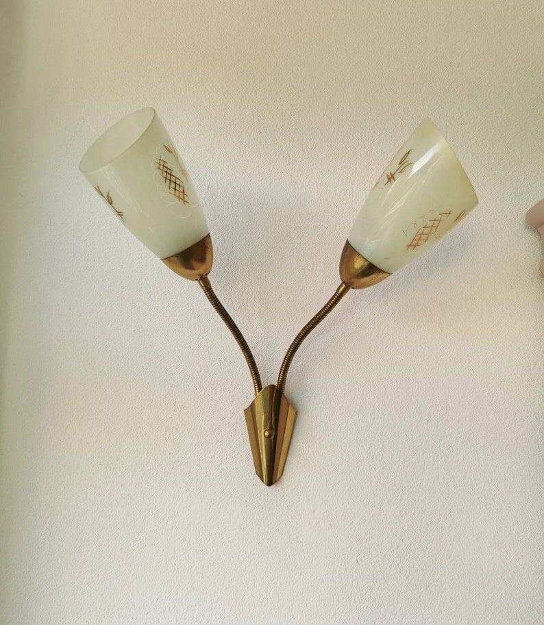 Wall lamp hollywood regency gold, 70s