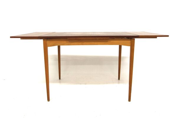 Table de salle à manger ''portefeuille'' en teck, Suède, 1960