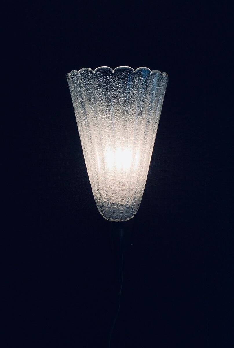 Italian Art Glass Wall Lamp by Barovier & Toso, 1950s