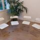 Italian vintage lot design – Four white Plia chairs – Anonima Castelli