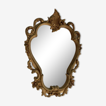 Miroir style rocaille doré