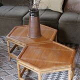 Tables basse en bambou années 60