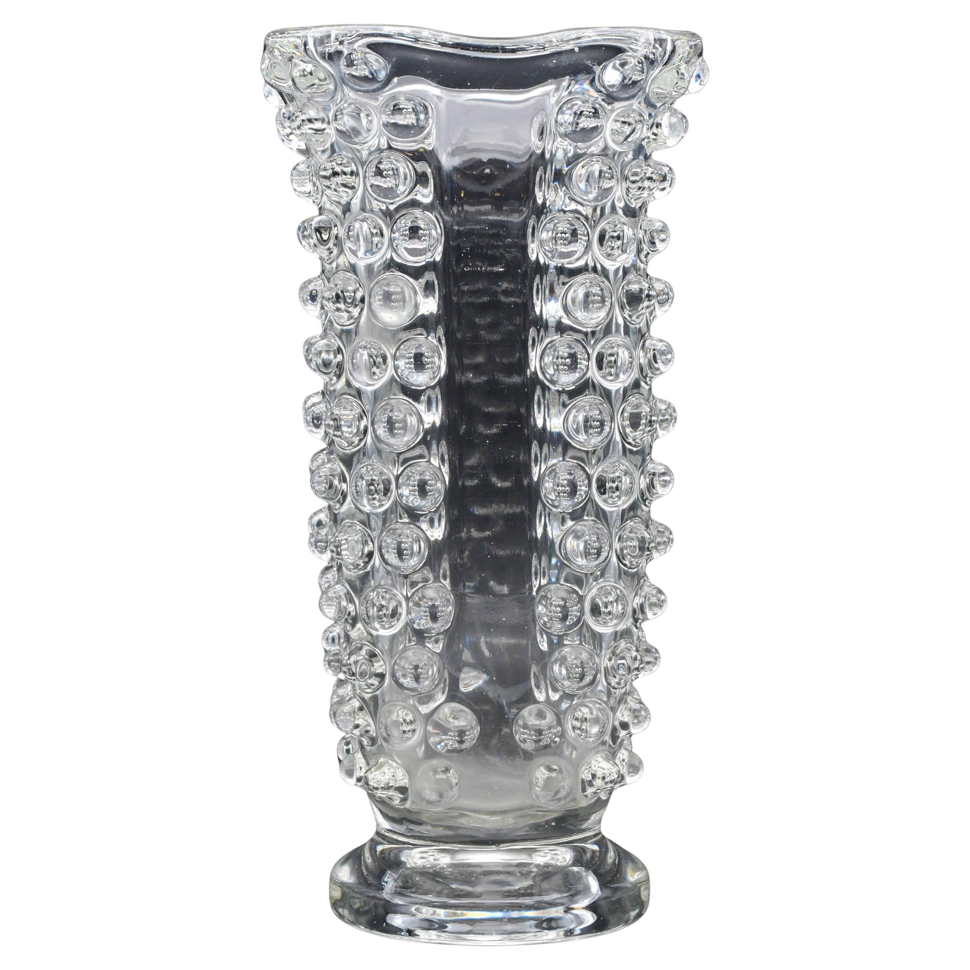 Bugnato Murano glass Italian rostrato vase by Barovier & Toso, 1960s