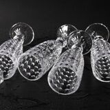 Ensemble de quatre verres à champagne ou à prosecco vintage / Italie / Années 2000