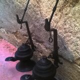 Paire de lampes à huile vintage
