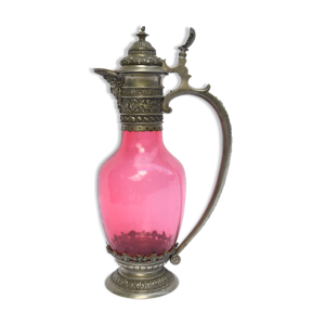 Aiguière en verre teinté
