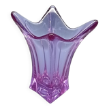 Vase cristal vintage, vase à doigt en verre d’art coloré vintage